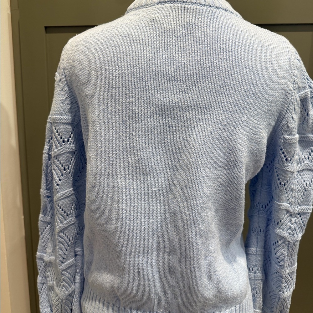 & Isla Light Blue Women's Sweater - Picture 3 of 7